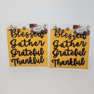 2 New way to celebrate! Harvest Napkin Black Toppers Packs 8pc